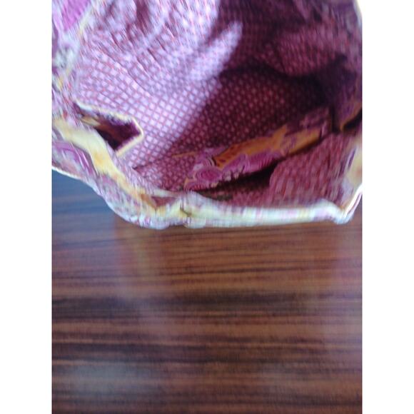 Vera Bradley Embroidered Quilted Women Floral Shoulder Bag Pink Yellow - Picture 8 of 13